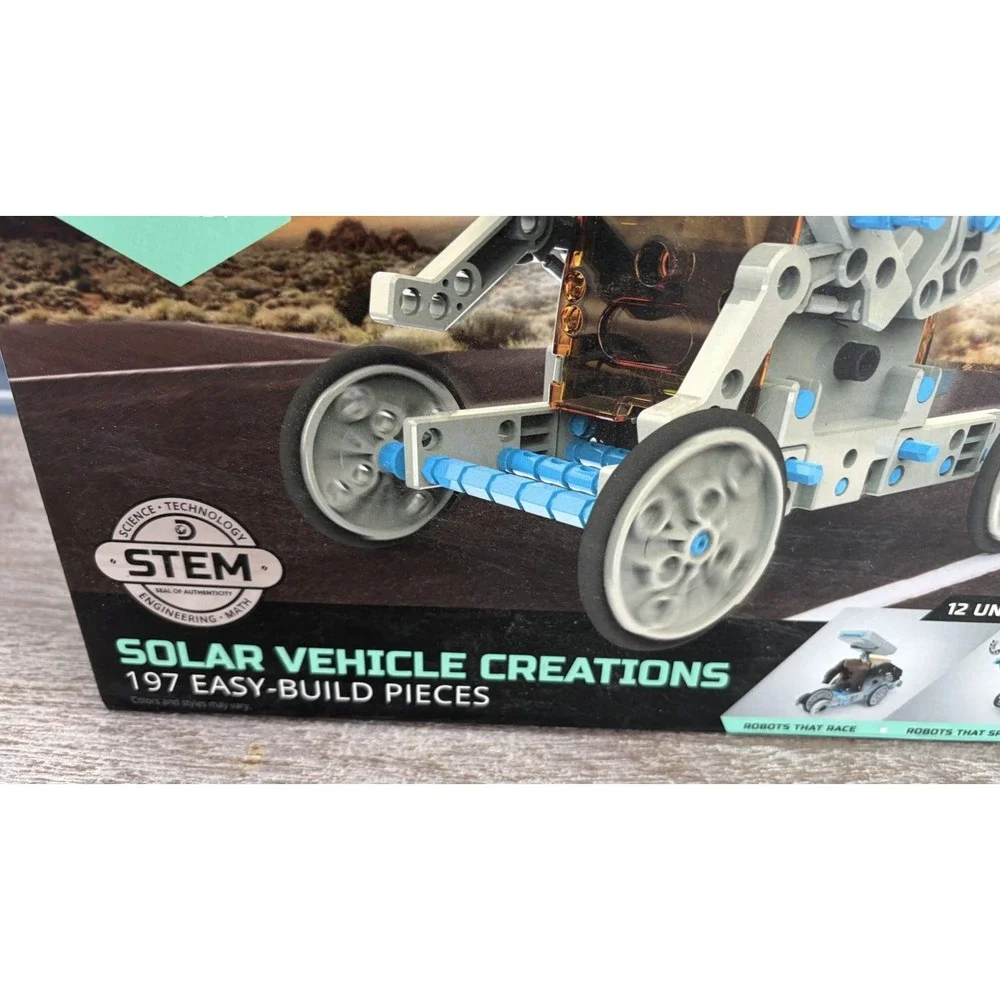 NEW Discovery Kids Mindblown STEM 12-in-1 Solar Vehicle Creation 197 Piece Kit